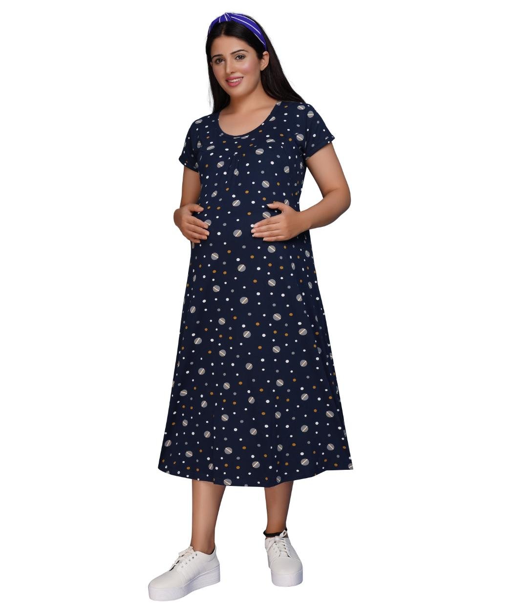 1509 A Ladies Maternity Feeding Gown at Rs 445/piece | Maternity Clothing  in Palghar | ID: 26249227791